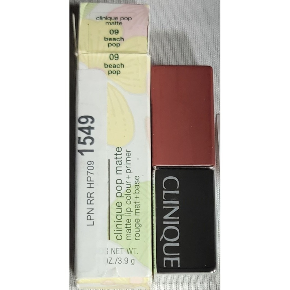 Clinique Pop Matte Lip Colour + Primer 09 Beach Pop Lipstick 0.13oz New Boxed